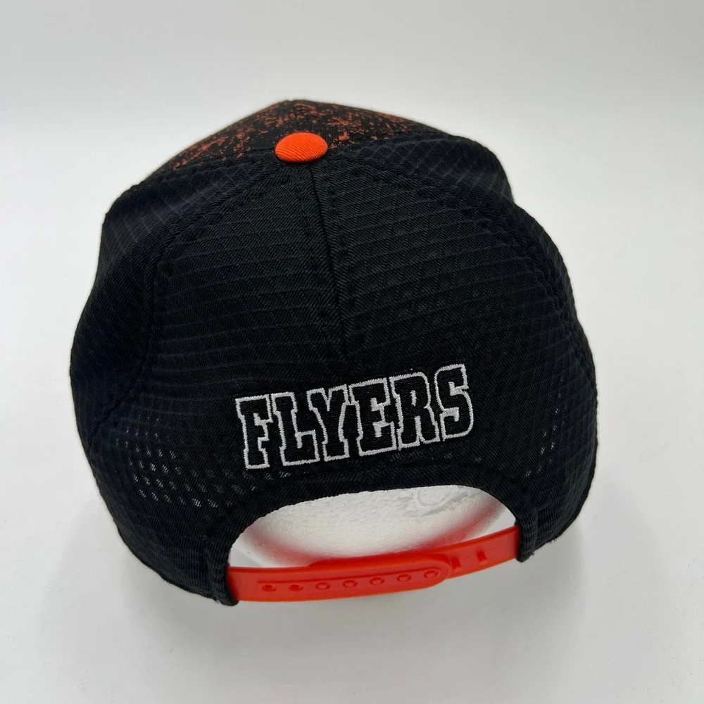 Adidas Philadelphia Flyers NHL Snapback Hat‎ Black Orange Paint Splatter OSFA